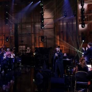 Exclusif - Matt pokora lors de l'enregistrement de l'émission Le Grand Echiquier - Spécial Claude François présentée par C.Chazal et A.Manoukian et diffusée le 13 janvier sur France, à l'Opéra royal du château de Versailles, accompagné par l'Orchestre de l'Opéra Royal à Versailles, France, le 16 septembre 2025. Jack Tribeca/Bestimage