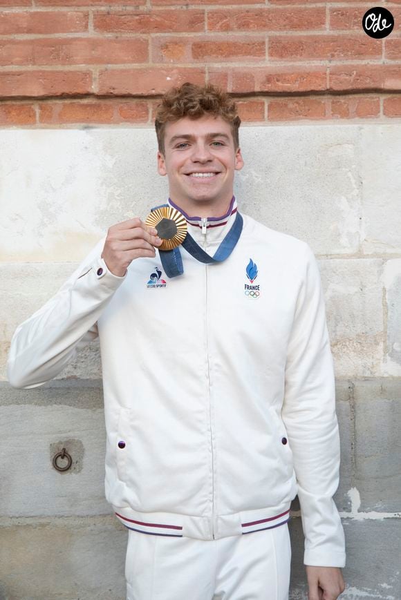 Léon Marchand - Les Toulousains ont accueilli avec ferveur les athlètes de la Ville rose et de ses environs, après leur performance aux Jeux Olympiques de Paris 2024, sur la place du Capitole, le 18 septembre 2024. © Frédéric Maligne/Bestimage
