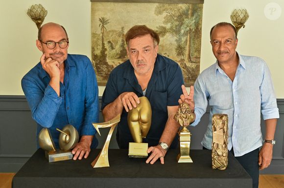 Exclusif - Didier Bourdon, Bernard Campan et Pascal Legitimus - Rendez-vous avec Les Inconnus, à l'occasion du tournage en 2022 du documentaire "L'histoire secrète des Inconnus, le doc événement", diffusé le 5 janvier à 21h10 sur TF1
© Guillaume Gaffiot / Bestimage