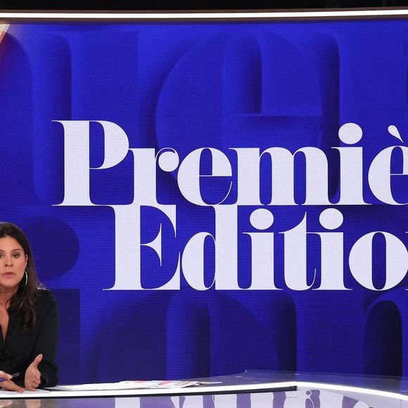 Apolline de Malherbe lors de la conférence de presse de rentrée BFM TV. - RMC du groupe Altice France à Paris, France, le 31 août 2023. © Coadic Guirec/Bestimage