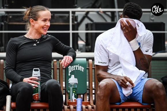 Gaël Monfils et Elina Svitolina lors d’une séance d’entraînement en vue de l’édition 2026 de Roland-Garros — tournoi du Grand Chelem — au stade Roland-Garros, le 20 mai 2026 à Paris, en France. © Matthieu Mirville/ZUMA Press Wire/Bestimage
