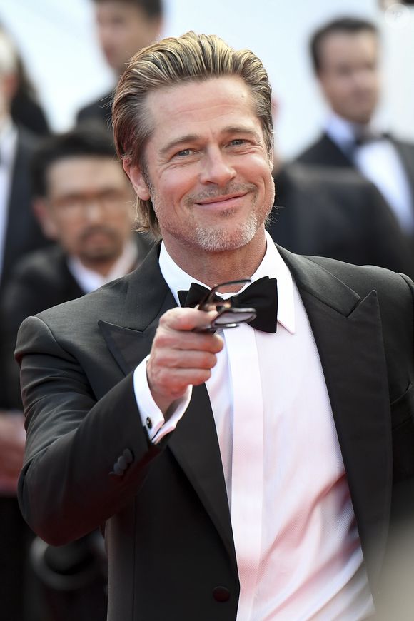 Brad Pitt à la projection du film "Once Upon a Time… in Hollywood" lors du 72ème Festival International du Film de Cannes, France, le 21 mai 2019.