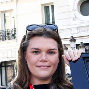Camille Gottlieb - Départ du 8e E-Rallye de Monte-Carlo, sur la place du Casino à Monaco le 23 octobre 2024. © Claudia Albuquerque / Bestimage