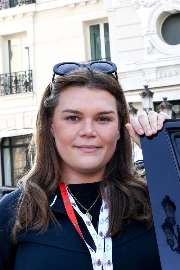 Camille Gottlieb - Départ du 8e E-Rallye de Monte-Carlo, sur la place du Casino à Monaco le 23 octobre 2024. © Claudia Albuquerque / Bestimage
