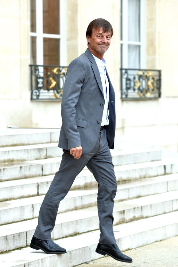 Nicolas Hulot, ministre de la transition écologique - Sorties du conseil des ministres du mercredi 6 juin au palais de l'Elysée à Paris le 6 juin 2018. © Giancarlo Gorassini / Bestimage