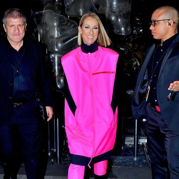 Céline Dion prend la pose pour les photographes après son show au Barclay's Center à New York, le 5 mars 2020.