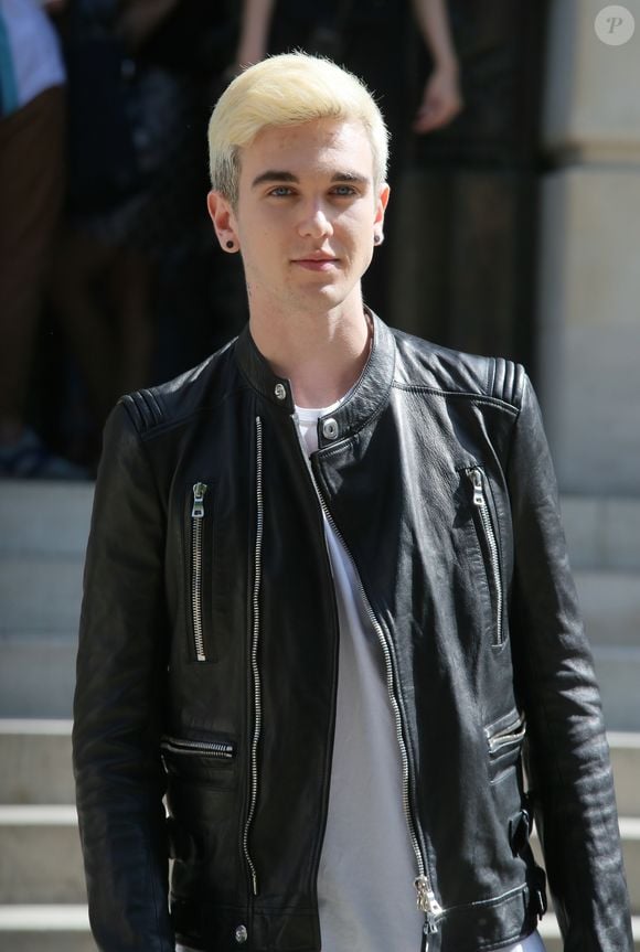 Gabriel-Kane Day-Lewis (fils d'Isabelle Adjani et de Daniel Day-Lewis) - People au défilé de mode masculine Balmain PAP Printemps / été 2016 à l'hôtel Potocki à Paris le 27 juin 2015.