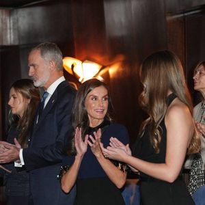 Le roi Felipe VI, la reine Letizia, la princesse héritière Leonor et la princesse Sofia assistent au concert de clôture de la 33ème Semaine musicale à Oviedo. Photo by LALO YASKY / BESTIMAGE