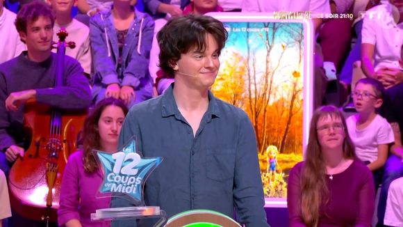 Cyprien, candidat des "12 Coups de midi", le 6 octobre 2025 sur TF1.