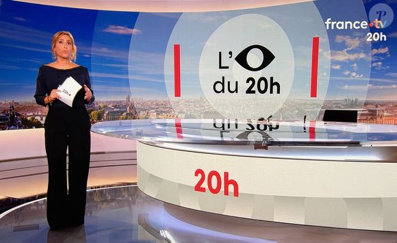 Léa Salamé présente son premier journal de 20 heures sur France 2,  le 1er septembre 2025. © Alain Guizard / Bestimage