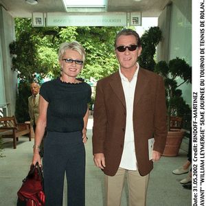 William Leymergie et Sophie Davant à Roland-Garros en 2002.
