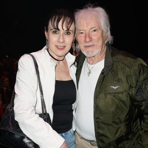 Hugues Aufray avec sa femme Muriel Mégevand - Concert de Chantal Goya "Sur la route enchantée" au Palais des Congrès à Paris le 18 mai 2024. © Coadic Guirec/Bestimage