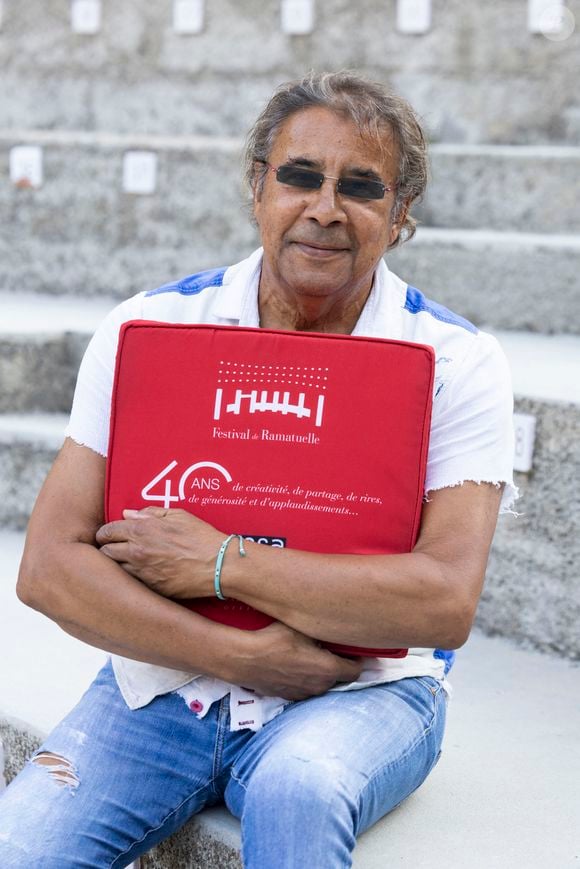 Laurent Voulzy et sa compagne Isaure Le Faou en répétition avant leur concert au théâtre de Verdure du 41ème Festival de Ramatuelle, le 9 août 2025. 
© Cyril Bruneau / Bestimage