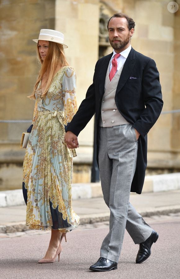 James Middleton et Alizee Thevenet - Le mariage de Lady Gabriella Windsor et Thomas Kingston à la chapelle St George, château de Windsor. © Splash News/ABACA