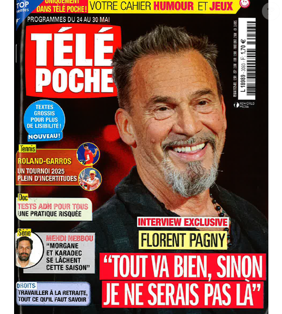 Télé Poche du 24 mai 2025 avec Florent Pagny en couverture ©Télé Poche