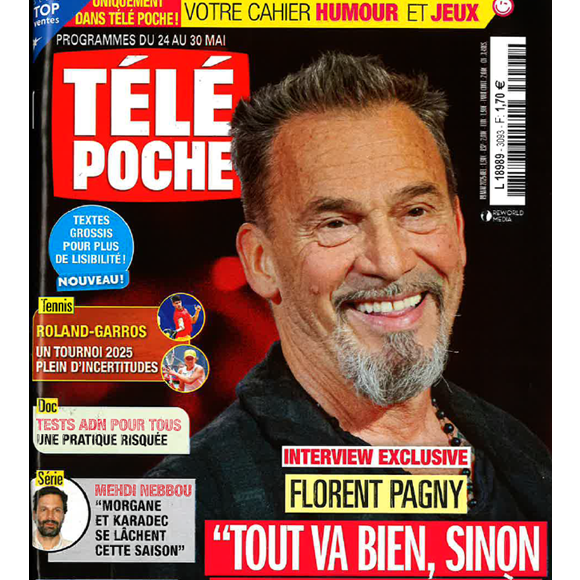Télé Poche du 24 mai 2025 avec Florent Pagny en couverture ©Télé Poche
