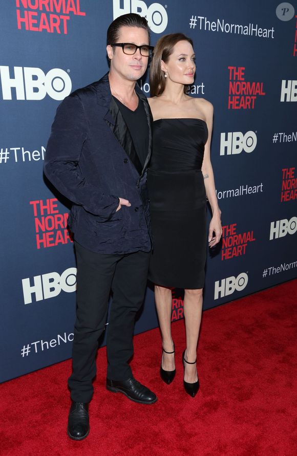 Brad Pitt, Angelina Jolie - Première du film 'The Normal Heart' à New York le 12 mai 2014. (FAMEFLYNET / BESTIMAGE).