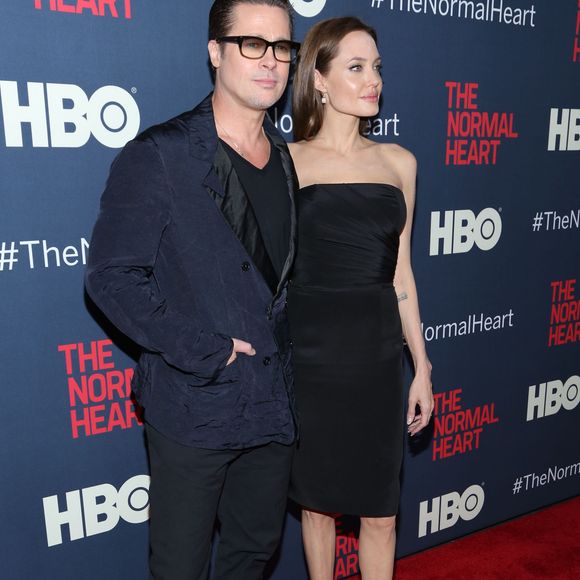 Brad Pitt, Angelina Jolie - Première du film 'The Normal Heart' à New York le 12 mai 2014. (FAMEFLYNET / BESTIMAGE).