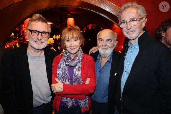 Exclusif - Bruno Moynot, Gérard Jugnot, Marie-Anne Chazel et Thierry Lhermitte assistent au lancement du livre Le Splendid " Le Splendid par Le Splendid " organisé par Five Eyes Production au Buddha Bar à Paris, France, le 20 novembre 2024 à Paris, France. Photo by Jerome Dominé/ABACAPRESS.COM