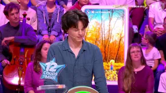 Cyprien, candidat des "12 Coups de midi", le 6 octobre 2025 sur TF1.