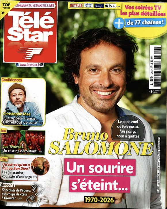 La Une du magazine "Télé Star" du lundi 23 mars 2026