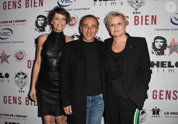 Anne Le Nen, Elie Semoun et Muriel Robin à l'avant-première du film "Des gens bien" au cinéma Gaumont-Opéra à Paris le 2 avril 2019. © Coadic Guirec/Bestimage