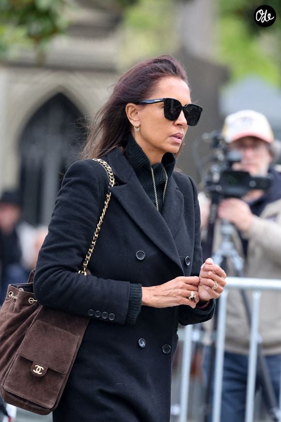 Karine Le Marchand - Obsèques d’Isabelle Mergault à la Coupole du Père-Lachaise à Paris le 30 mars 2026. © Cyril Moreau - Dominique Jacovides / Bestimage