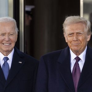 Washington, DC - Donald Trump prend ses fonctions pour son deuxième mandat en tant que 47e président des États-Unis, à la Maison Blanche, à Washington, DC, États-Unis, le 20 janvier 2025. Sur la photo : Joe Biden, président des États-Unis, Donald Trump, président élu des États-Unis. Backgrid USA / Bestimage