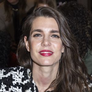 Charlotte Casiraghi - Front row du défilé de mode Haute-Couture printemps-été 2024 "Chanel" au Grand Palais Ephémère lors de la fashion week de Paris. Le 23 janvier 2024 © Olivier Borde / Bestimage