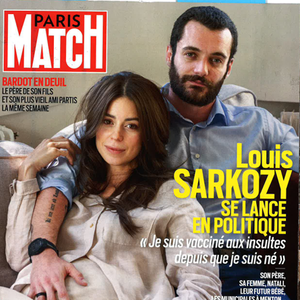 Louis Sarkozy et sa femme Natali en couverture de "Paris Match", numéro du 11 septembre 2025.