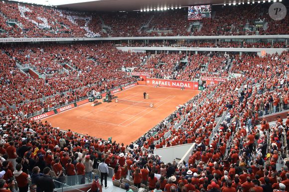 Hommage à Rafael Nadal et à ses 14 victoires sur la terre battue de Roland Garros lors des Internationaux de France de Tennis de Roland Garros 2025 - Jour 01 à Paris le 25 Mai 2025. 

© Bertrand Rindoff / Bestimage