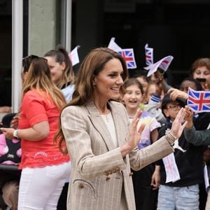 Catherine (Kate) Middleton, princesse de Galles, visite l'école maternelle Salvador Allende à Reggio Emilia (Italie), lors de son voyage consacré à la petite enfance, le 14 mai 2026.
© GOFF / Bestimage