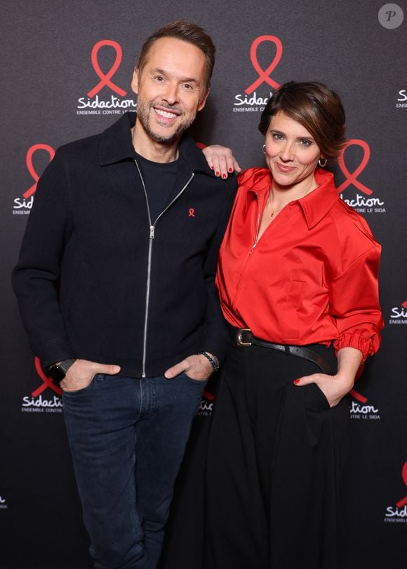Melanie Taravant et Damien Thévenot - Soirée de lancement du Sidaction 2026 au Lido à Paris le 16 Mars 2026. © Denis Guignebourg/Bestimage