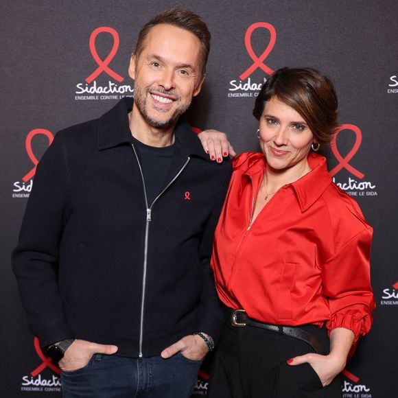Melanie Taravant et Damien Thévenot - Soirée de lancement du Sidaction 2026 au Lido à Paris le 16 Mars 2026. © Denis Guignebourg/Bestimage