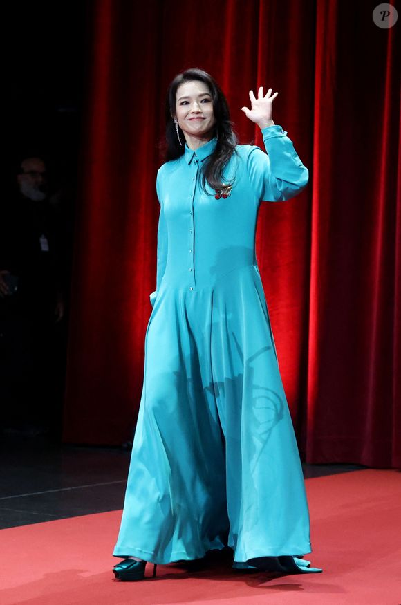 Shu Qi - Cérémonie d'ouverture du 17ème Festival Lumière à la Halle Tony Garnier à Lyon, le 11 octobre 2025. © Dominique Jacovides / Bestimage