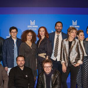 Équipes de la série, Audrey Fleurot et Medhi Nebbou - Avant-première de la saison 3 de la série "HPI' lors du Festival Séries Mania à Lille le 18 mars 2023. © Stéphane Vansteenkiste/Bestimage