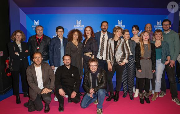 Équipes de la série, Audrey Fleurot et Medhi Nebbou - Avant-première de la saison 3 de la série "HPI' lors du Festival Séries Mania à Lille le 18 mars 2023. © Stéphane Vansteenkiste/Bestimage
