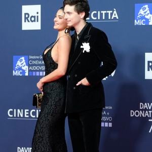 Timothée Chalamet et sa compagne Kylie Jenner à la cérémonie David di Donatello Awards  à Rome, le 7 mai 2025. Zuma Press / Bestimage