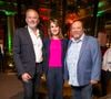 Bérangère Loiseau en profite pour dévoiler une pièce très rare qu'elle a dans sa maison : une cave à chocolat !
Christian Le Squer, Bérangère Loiseau, Gilles Goujon lors de l'inauguration du Restaurant & Bar 19.20 by Norbert Tarayre à l'hôtel Prince de Galles à Paris le 10 octobre 2023. ©Pierre Perusseau / Coadic Guirec / Bestimage