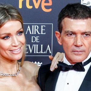 Antonio Banderas, Nicole Kimpel au photocall de la 34ème édition des Goyas Cinema Awards à Malaga le 25 janvier 2020. Photo par Bestimage