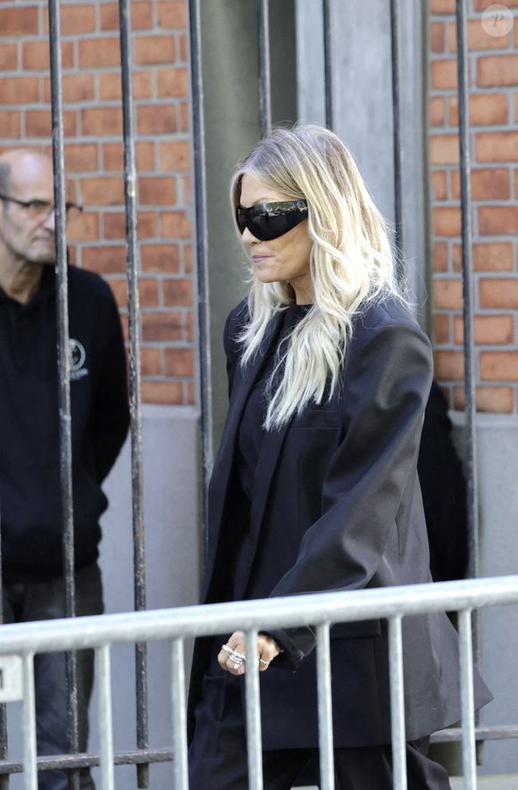 Christina Apostolidou - Arrivées aux obsèques de N.Farès en l'église Saint-Jean-de-Montmartre à Paris, le 24 avril 2026. 
© Jacovides / Borde / Bestimage