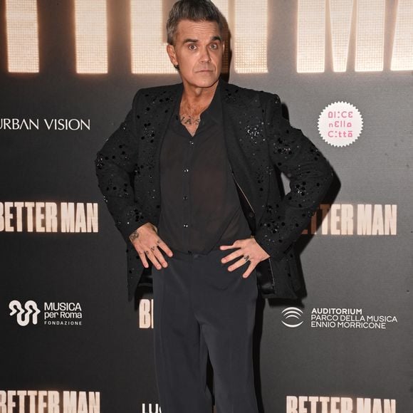 Robbie Williams, à la première de "Better Man" à Rome, le 6 décembre 2024. SGP / BESTIMAGE
