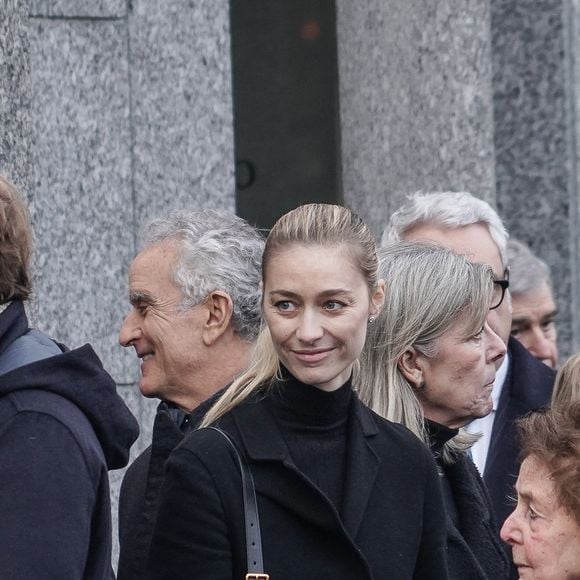 Andrea Casiraghi, Beatrice Borromeo et la princesse Caroline de Hanovre - Obsèques de Fernanda Biffi Casiraghi (99 ans), mère de Stefano Casiraghi, à Fino Mornasco, Italie, le 9 décembre 2024. © Emanuele Roberto De Carli/IPA via ZUMA Press/Bestimage