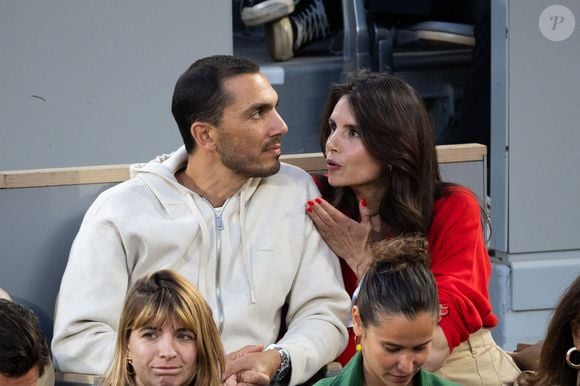 Samir Boitard et Louise Monot dans les tribunes pour la session de nuit pendant les Internationaux de France 2025 à Roland Garros le 02 juin 2025 à Paris, France. Photo by Nasser Berzane/ABACAPRESS.COM