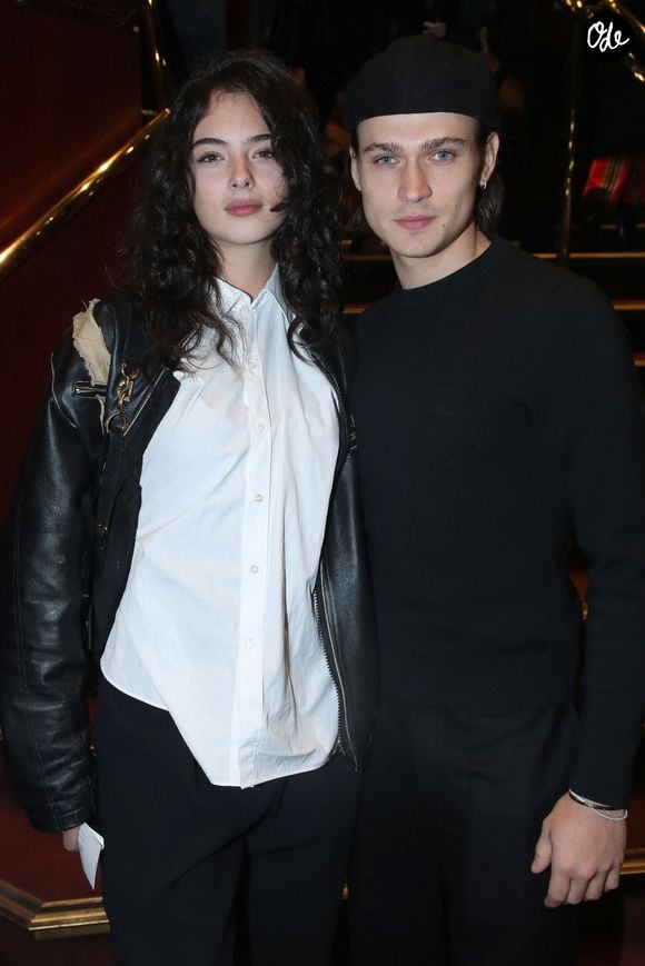 Exclusif - Deva Cassel et son compagnon Saul Nanni (comédien de la  série « Le Guépard ») - Célébrités assistent à la générale du Ballet "Carmen" au théâtre Libre à Paris le 9 avril 2025. © Bertrand Rindoff/Bestimage