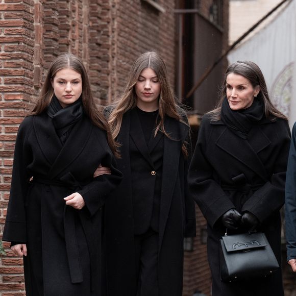 La reine Letizia d'Espagne, la princesse Leonor, la princesse Sofia d'Espagne - La princesse Irène de Grèce et de Danemark à la cathédrale orthodoxe grecque Saint-André-et-Saint-Démétrius. Madrid - 17 janvier 2026