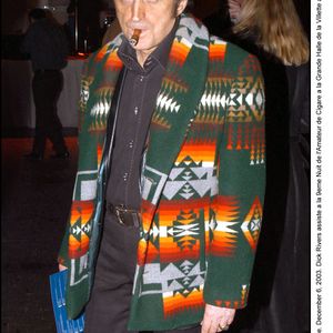 © Francois-Xavier Lamperti/ABACA. 53584-5. Paris-France. 6 décembre 2003. Dick Rivers assiste à la 9eme Nuit de l'Amateur de Cigare a la Grande Halle de la Villette a Paris.