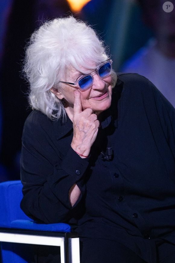 Exclusif - Catherine Lara lors de l'enregistrement de l'émission "La Boîte à secrets", présentée par F.Bollaert et diffusée le 9 janvier 2026 sur France 3, dans les studios du Lendit à Saint-Denis, France, le 2 décembre 2025. © Cyril Moreau/Bestimage