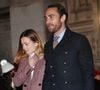 James Middleton et Alizee Thevenet ne partagent que de rares images de leur vie de famille. 

 Des membres de la famille royale assistent à la cérémonie de chants de Noël à l'abbaye de Westminster. © Splash News/ABACA