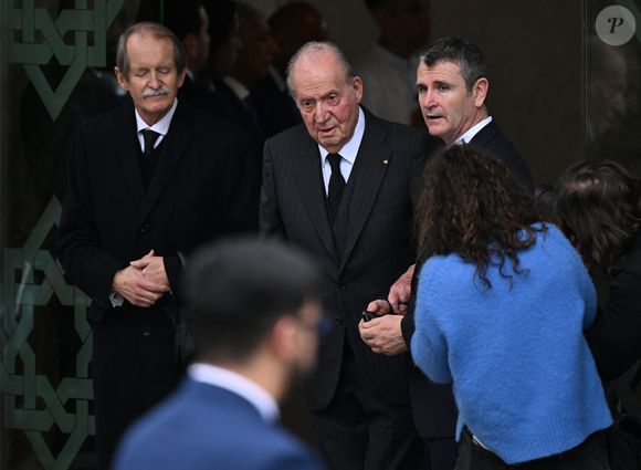 Juan Carlos I (le roi Juan Carlos) Ancien roi d'Espagne - Funérailles de l'Aga Khan à Lisbonne le 8 février 2025. Photo de Bestimage